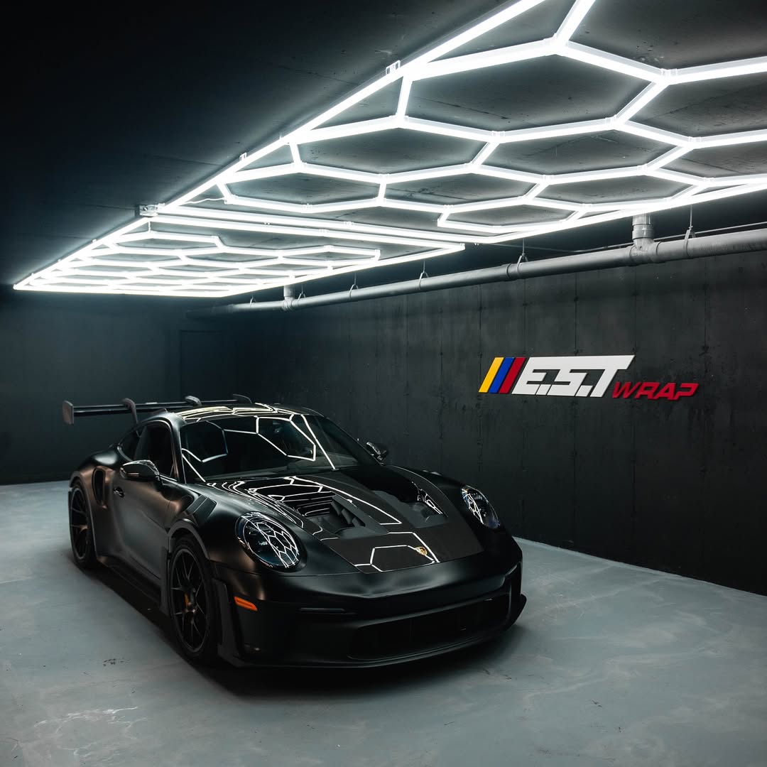 Red Ferrari wrap heat-set with a torch